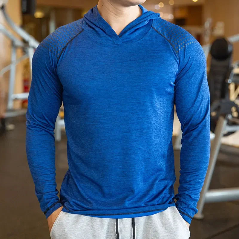 Autumn Gym Hooded T Shirt