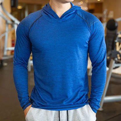Autumn Gym Hooded T Shirt