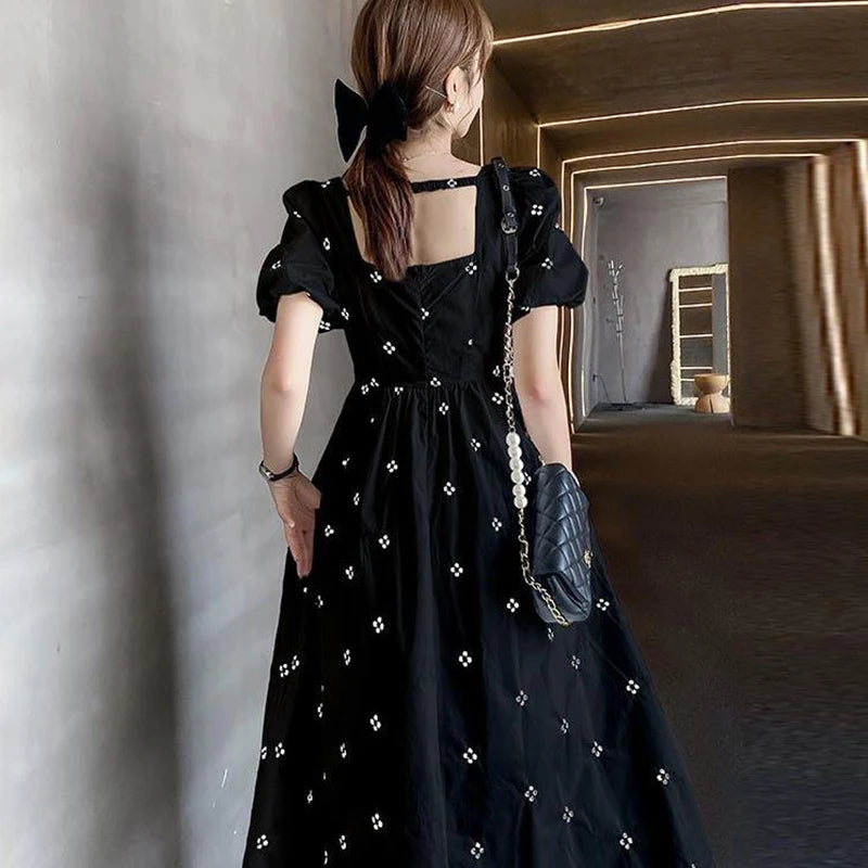 Elegant Women's Midi Floral Print Dress