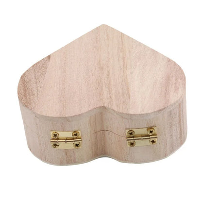 Heart Shape Wood Jewelry Box
