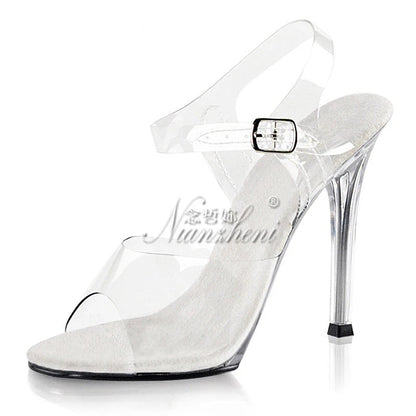 Rhinestone Soles Stripper Sandals