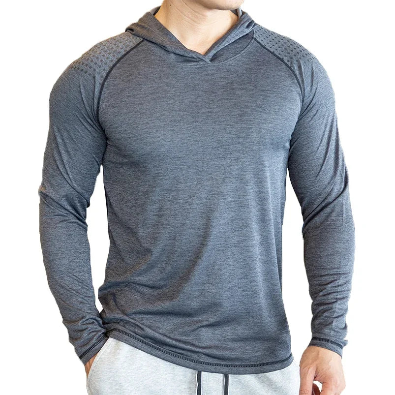 Autumn Gym Hooded T Shirt