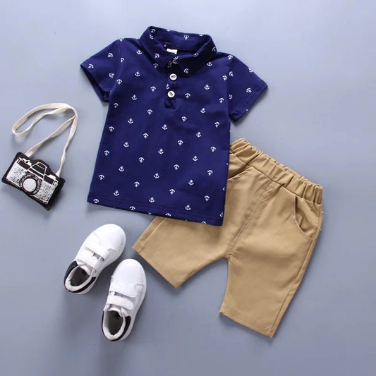 Kid's Boys Short Sleeve Shorts Set