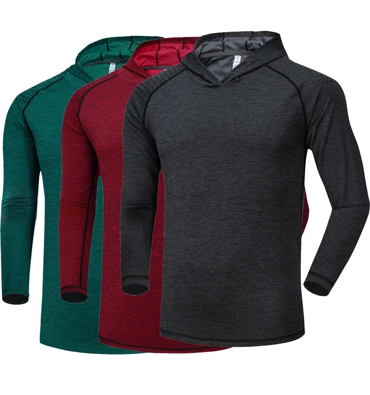 Autumn Gym Hooded T Shirt