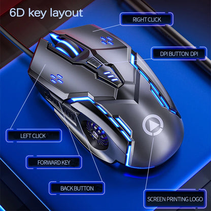 Wired Illuminated Gaming Mouse