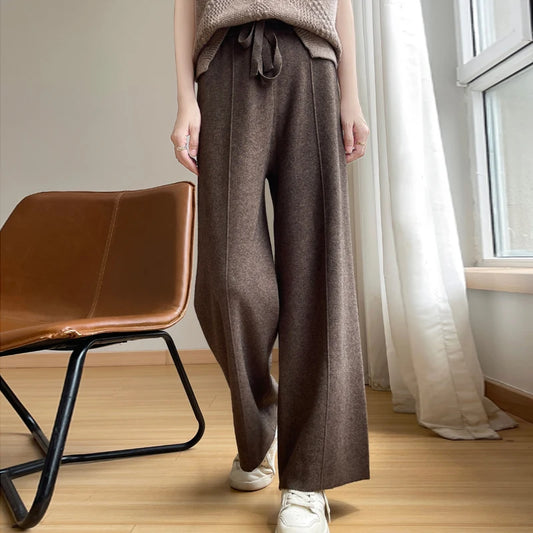 High Waist Drawstring Warm Pants