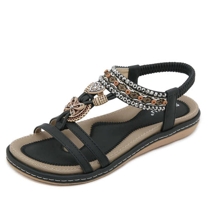 Elastic Band Summer Beach Sandals For Women