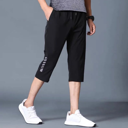Thin Loose Elastic Healthy Sports Cropped Pants