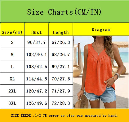 V-Neck Woven Vest for Women