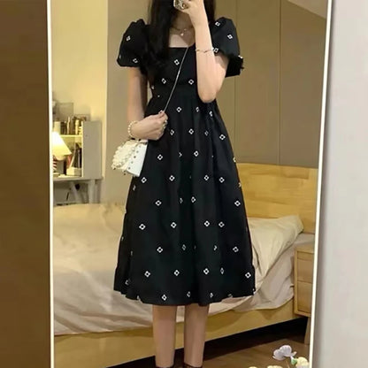Elegant Women's Midi Floral Print Dress
