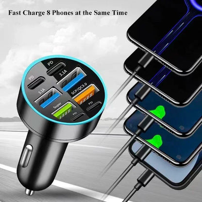 8 in 1 USB Car Phone Charger