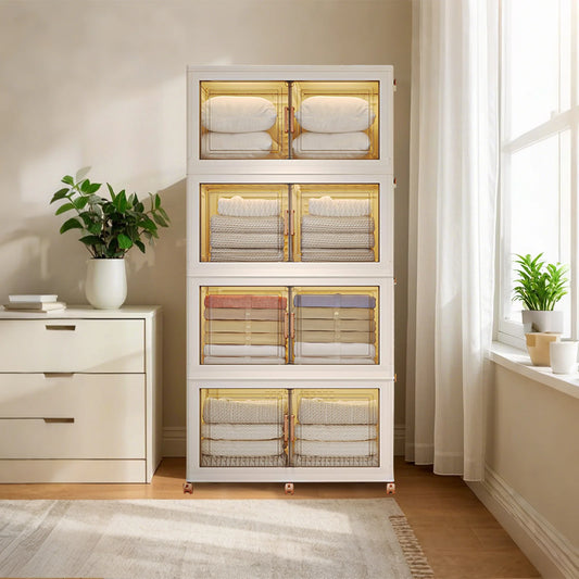 Plastic Wardrobe Stackable Storage Cabinet