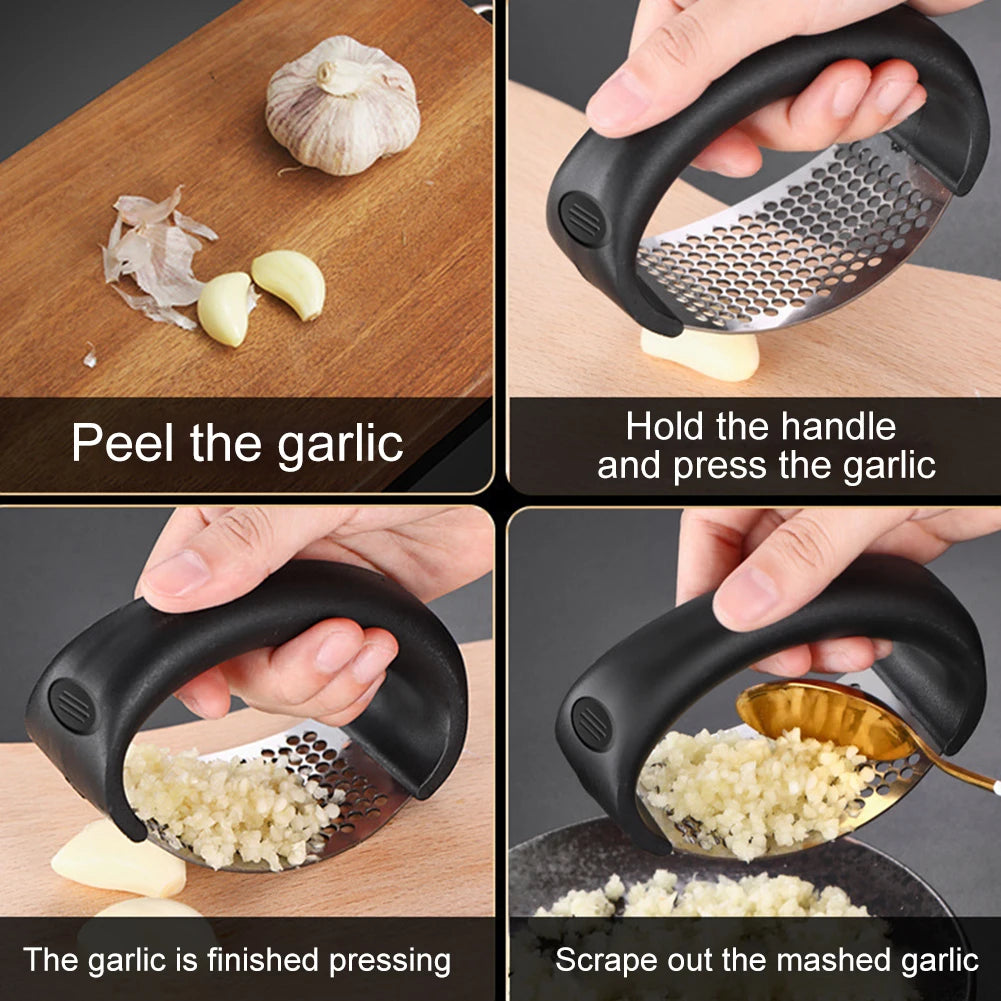 Manual Curve Garlic Press Crusher
