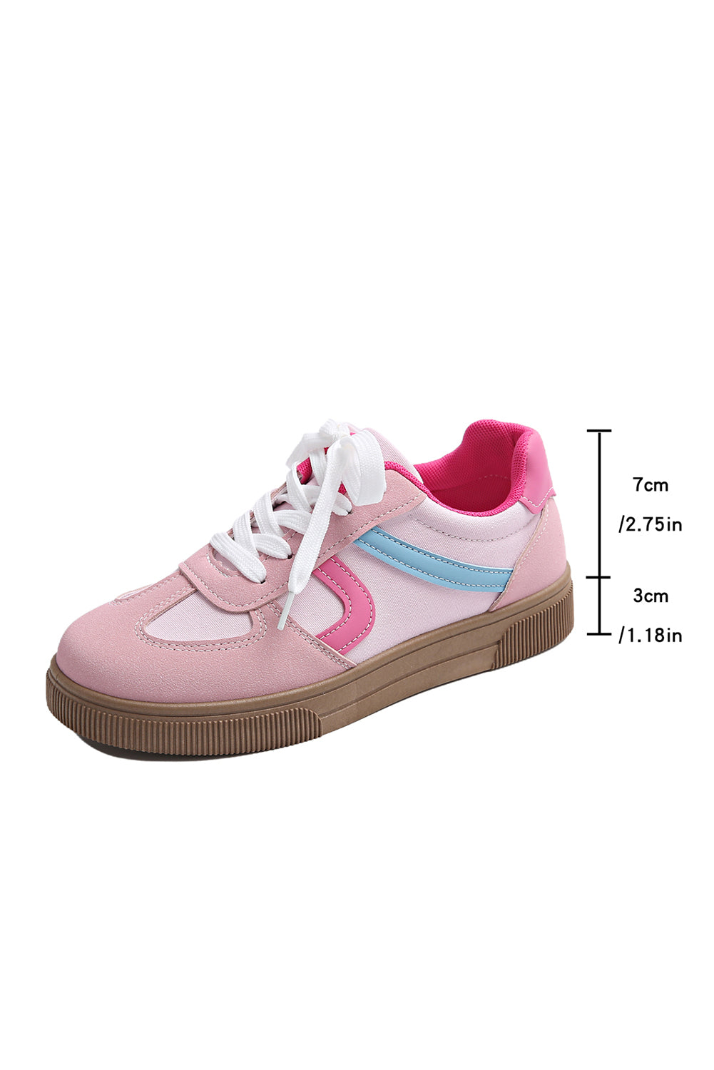 White Faux Leather Lace Up Flat Sneakers