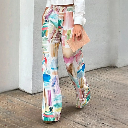Spring Summer Loose Printed Trouser Pants